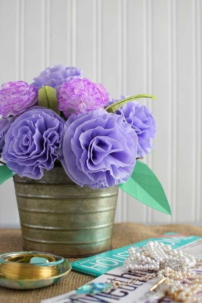 Гвоздики из гофрированной бумаги