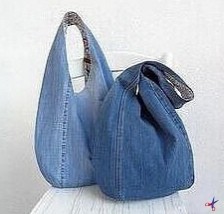 Удобные сумки из старых джинсов