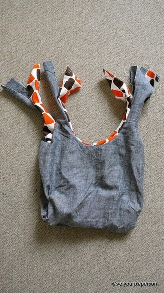 Двусторонняя сумка из ткани