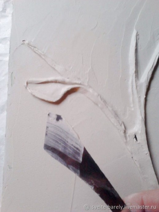 Веточка розы из шпатлевки Веточка розы из шпатлевки