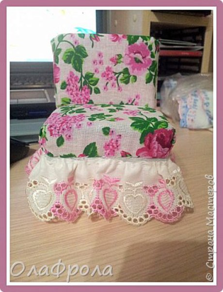 Эксклюзивное миниатюрное кресло для кукол из обычных губок