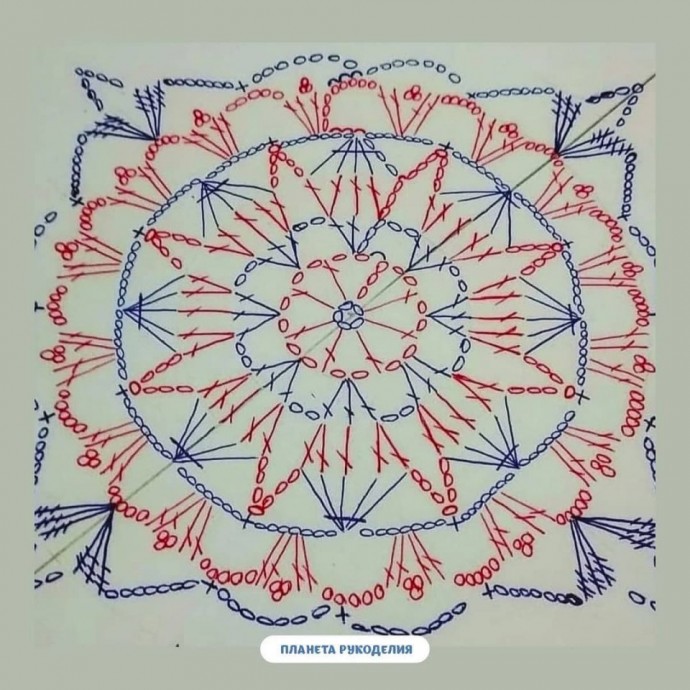 Нежный ажурный мотив крючком Нежный ажурный мотив крючком