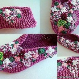 Роскошные вышитые тапочки