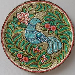 Точечная роспись тарелки: мастер-класс