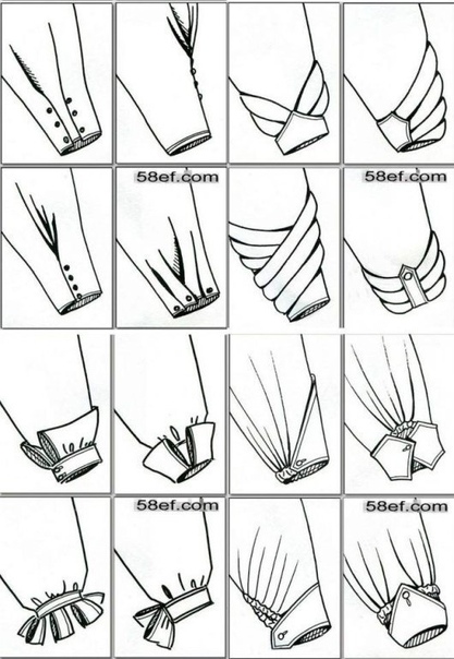 Варианты оформления низа рукава