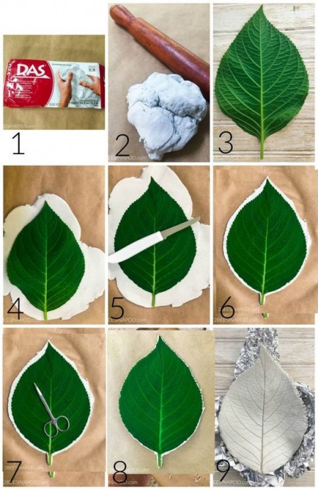 Вазочки из листьев разных растений