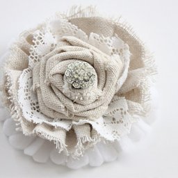 ​Винтажные цветы из мешковины