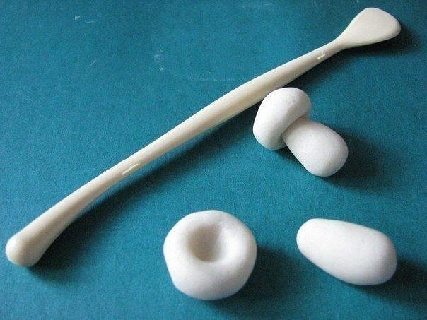 Корзинка с грибочками из соленого теста