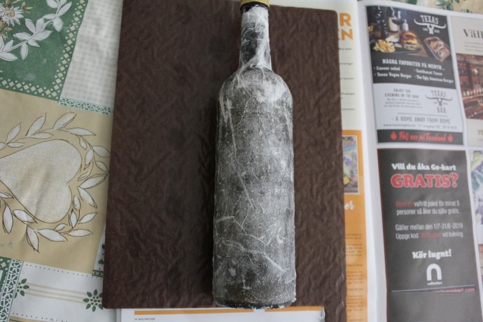 Красивое оформление бутылки соленым тестом: мастер-класс