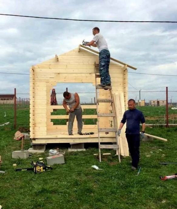 Строительство деревянной беседки