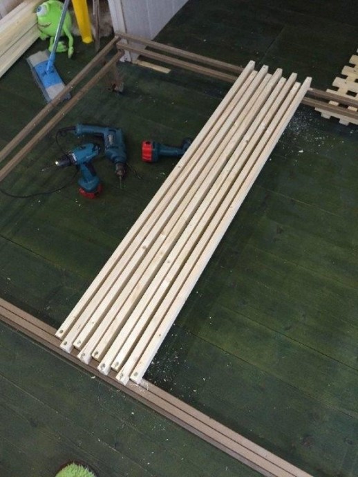 Оригинальная раздвижная двуспальная кровать своими руками