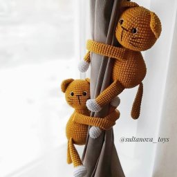 Держатель для штор: котенок