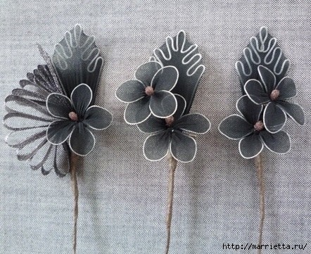 Стильные цветы из капрона Стильные цветы из капрона