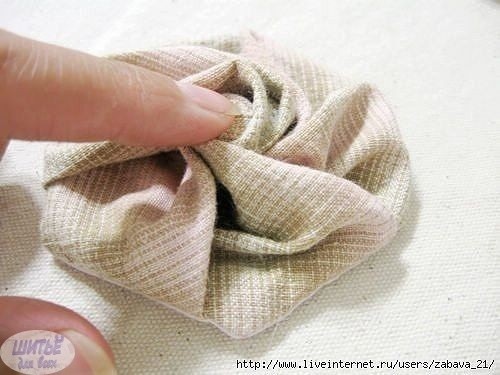 Текстильные розочки: мастер-класс