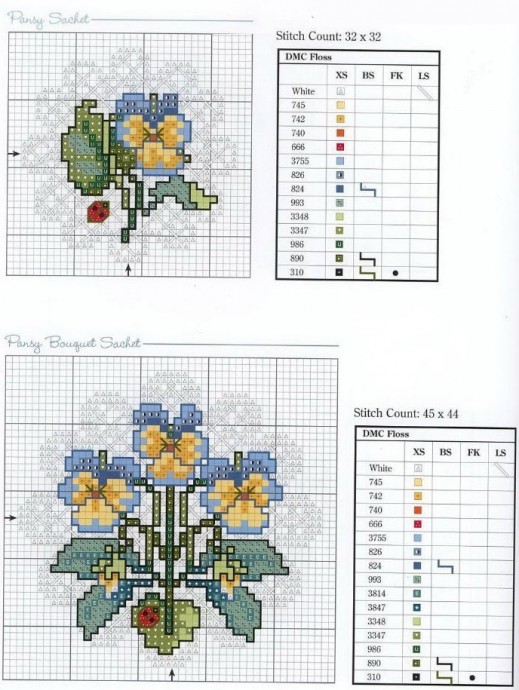 Вышивка крестиком: миниатюры