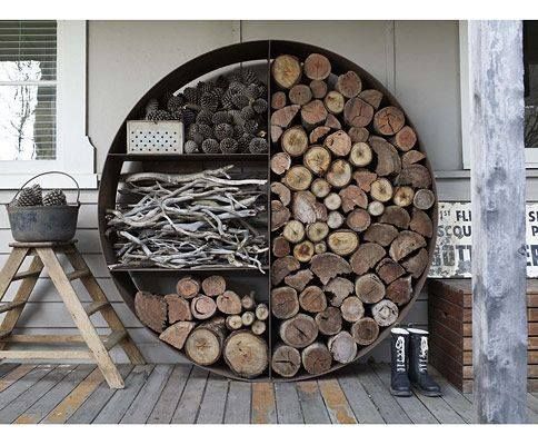 Интересные идеи декора дровами и хранения дров