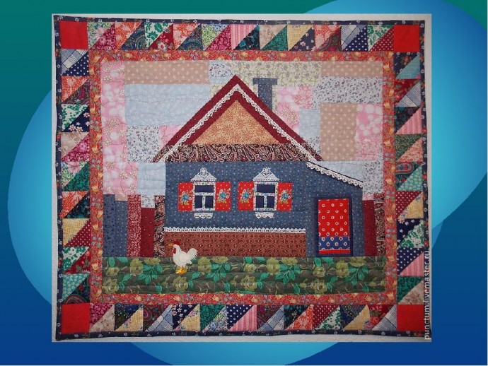 Картины в технике пэчворк: в фокусе дома и домишки