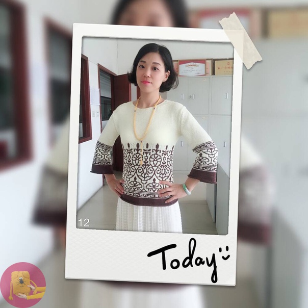 Красивый узор для джемпера или топа