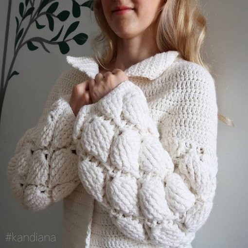 Кардиганы с рукавами-фонариками