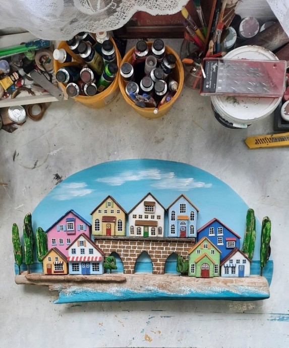 Ключница в стиле дрифтвуд