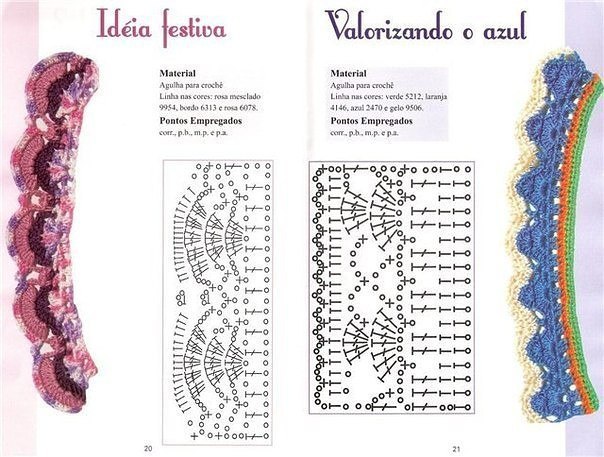 Обвязка крючком: схемы