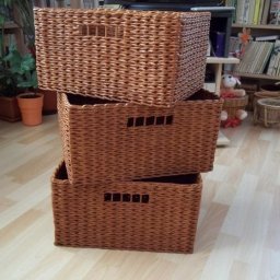 ​Плетение прямоугольной корзины из газетных трубочек