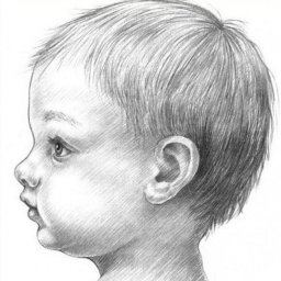 ​Рисуем голову младенца