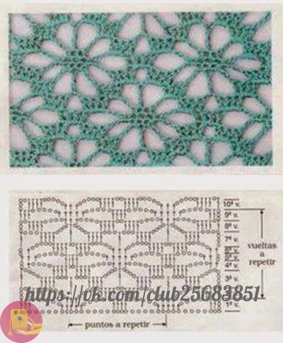 Узоры крючком: схемы