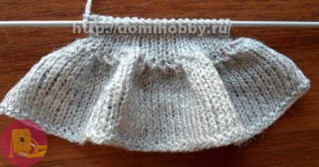 Вязание рюши спицами