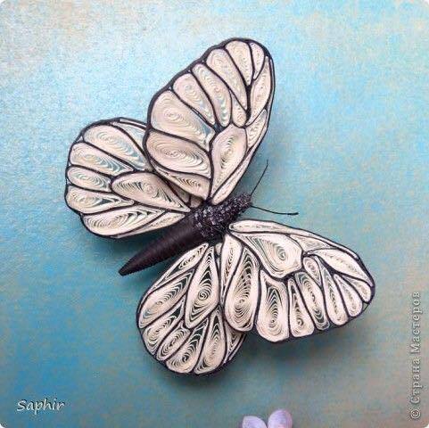 Бабочки в технике квиллинг