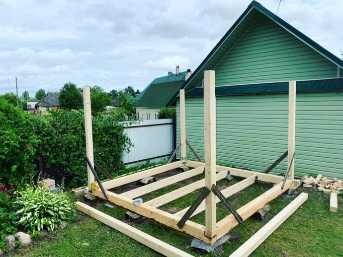 Деревянная беседка своими руками