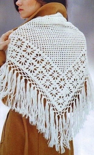 Красивые шали крючком