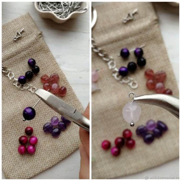 Брелок из натуральных камней