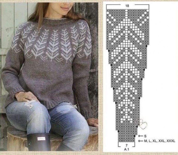 Жаккардовые узоры для кокеток