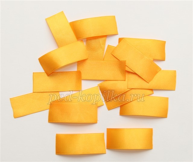 Канзаши подсолнухи: мастер-класс Канзаши подсолнухи: мастер-класс