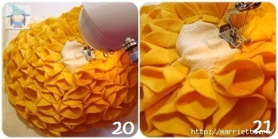 Подушка с объёмным цветком