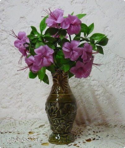 ​Азалия из холодного фарфора