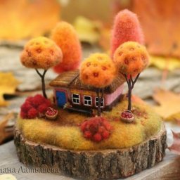 Домики в технике валяния: идеи для творчества