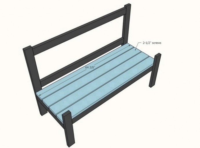 Простая скамья в кантри стиле