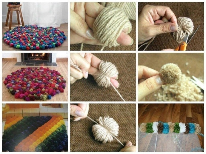 Забавный декор из помпонов