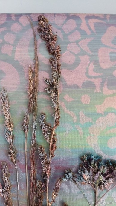 Панно с сухоцветами
