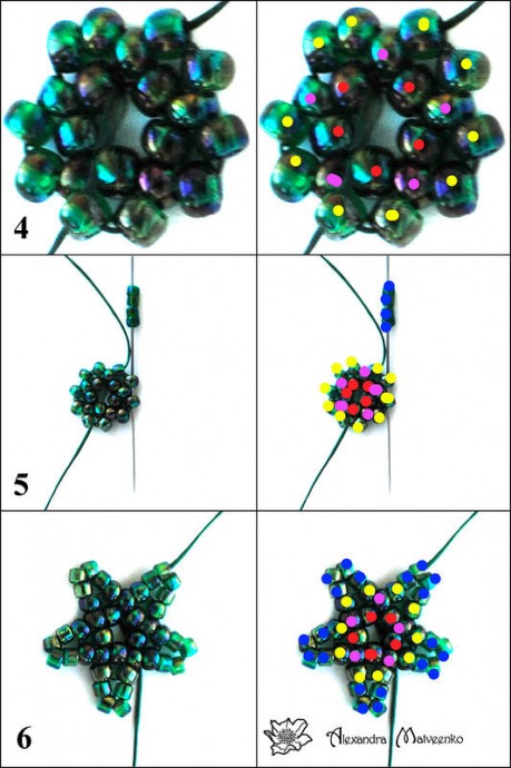 ​Малинка из бисера: мастер-класс