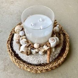 Подсвечники с декором в морском стиле