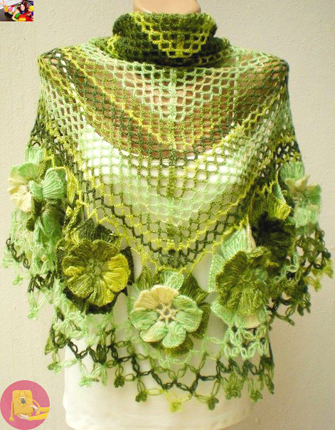 Пошаговый мастер-класс: шикарная шаль "Цветы"