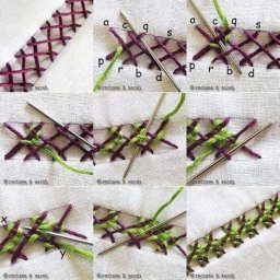 Разнообразные стежки для вышивки