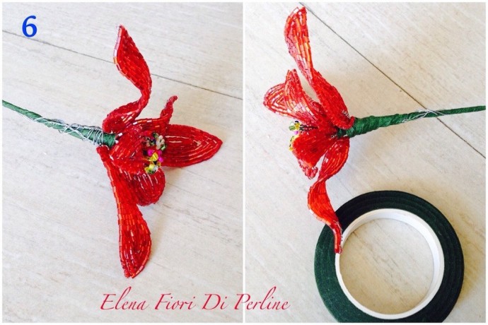 Рождественская звезда из бисера