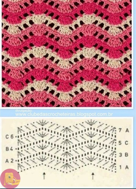 Зигзаги крючком