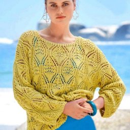 ​Ажурный пуловер