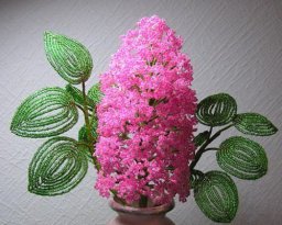 ​Цветущая сирень из бисера