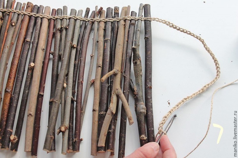 Делаем основу для панно из палочек: мастер-класс